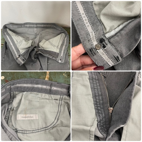 Ermenegildo Zegna Mens Light Gray Slim Straight Stretch Denim Jeans Size 34 - Picture 12 of 16